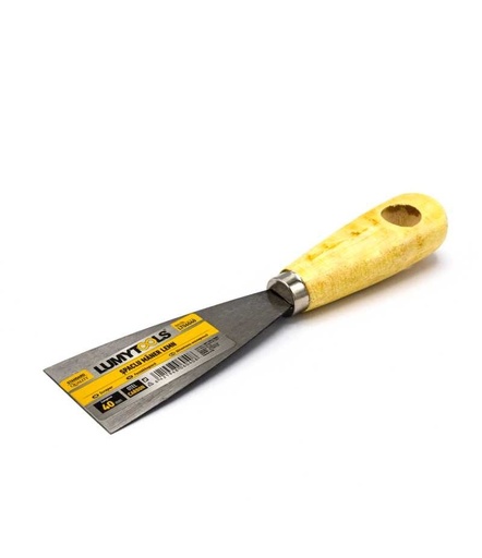 [P005587] Spaclu Lumytools, 40 mm, otel carbon, maner lemn
