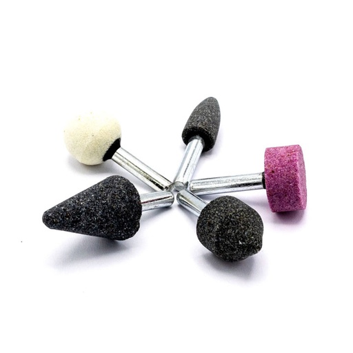 [P010374] Set 5 pietre abrazive cu tijă, Ø 20 – 94 mm