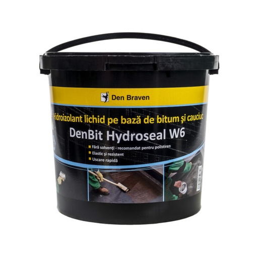 [ST_868] Hidroizolant lichid pe baza de bitum si cauciuc, DenBit Hydroseal W6 10 kg
