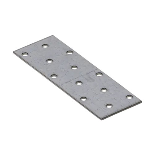 [P008218] Placă perforată plată din otel zincat pentru de constructii lemn, 120x40x2 mm