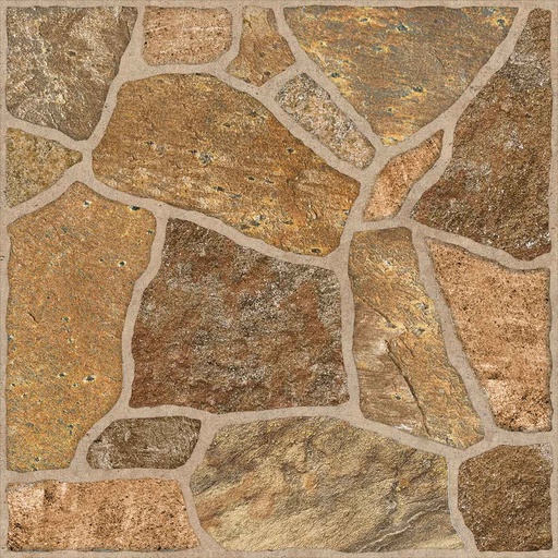 [P006059] Gresie exterior/interior porțelanată Quartzite maro mată, 33x33 cm