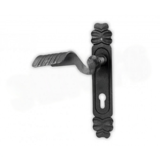 [P005945] Set mânere metal 24-300 decorative pentru porți și uși cu șild, 260x46x3 mm 