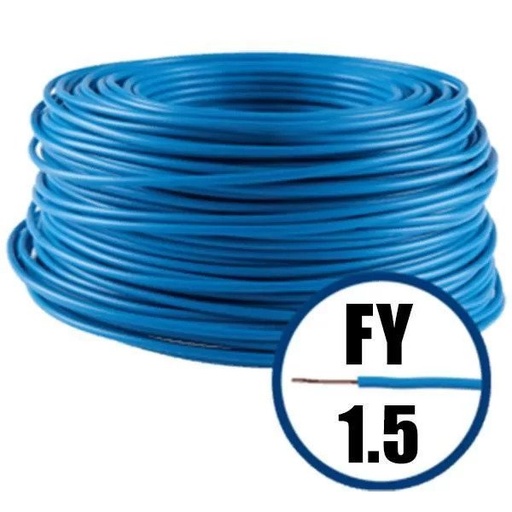 [P003856] Conductor electric FY (H07V-U) 1.5 mmp, izolație PVC, albastru