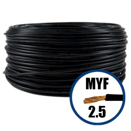[P006173] Conductor electric MYF (H07V-K) 2.5 mmp, izolaţie PVC, negru