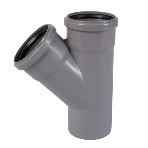 [P003737] Ramificație din polipropilenă 45°, mufă inel Ø40/40 mm