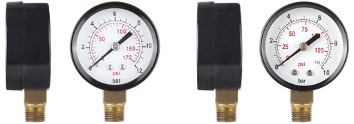 [P004333] Manometru pentru apa radial presiune bari 0 - 10, D: 1/4"