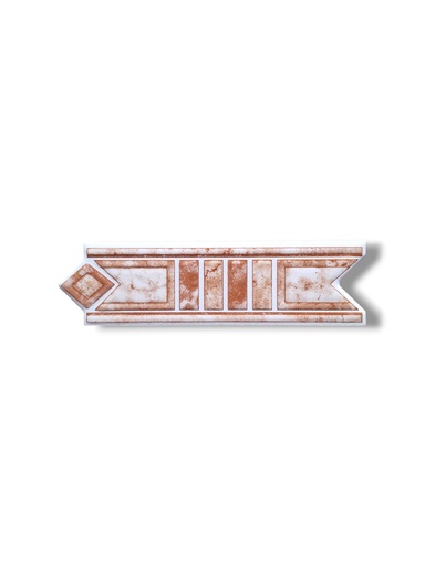 [P007591] List ceramic decor 20x60 mm, fugurine, maro