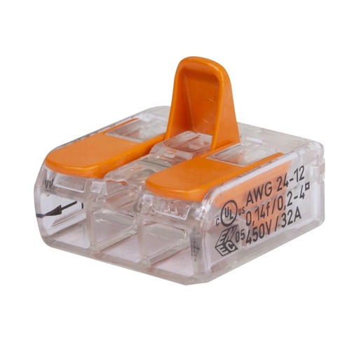 [P009397] Clemă legatură transparentă 3 poli 0.2-4 mm