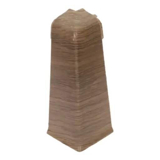 [P009268] Colț exterior PVC pentru plintă SG75-70 stejar dark bourbon