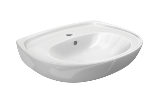 [P004396] Lavoar alb ceramică Mira suspendat, 55x44 cm