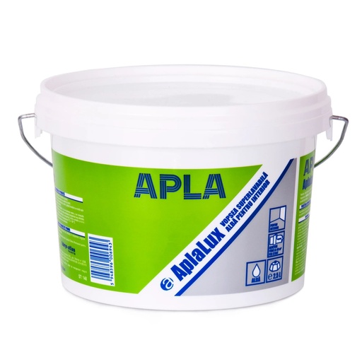 [P003639] Vopsea superlavabilă AplaLux albă, pentru interior, 2.5 l