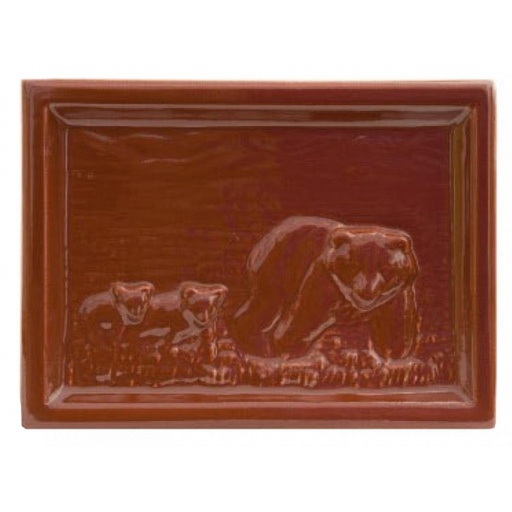 [ST_2574] Teracota maro medalion ursuleti 1,5 placi