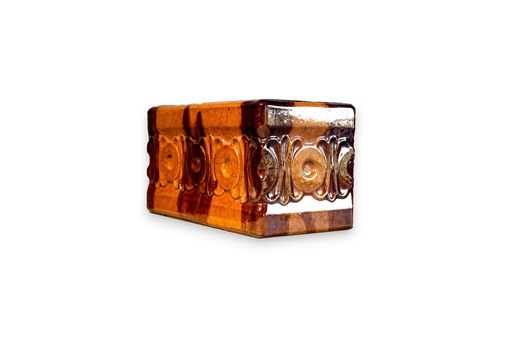 [P007622] Colț lateral cornisa motiv devorativ din teracotă degrade