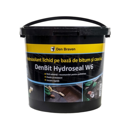 [P010546] Membrană hidroizolatoare HYDROSEAL W6 lichidă pe bază de bitum si cauciuc, 5 kg