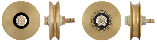 [P006200] Roata simpla cu rulment pentru porti culisante D. 60 mm profil V 100 kg sarcina