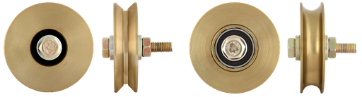[ST_3188] Roata Simpla cu Rulment pentru Porti Culisante EvoTools, Diametrul 60 mm, Profil V