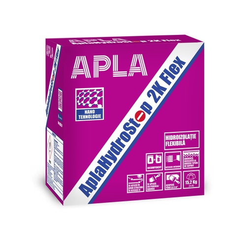[P010934] AplaHydroStop 2K Flex hidroizolație flexibilă, 12.5 kg