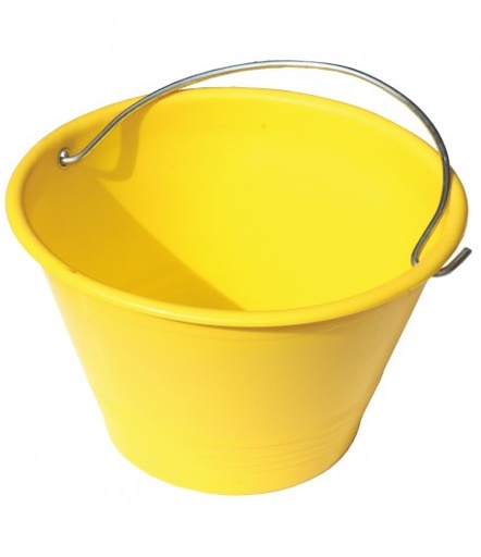[P006890] Găleată galbenă pentru construcții inel metalic, 12 l
