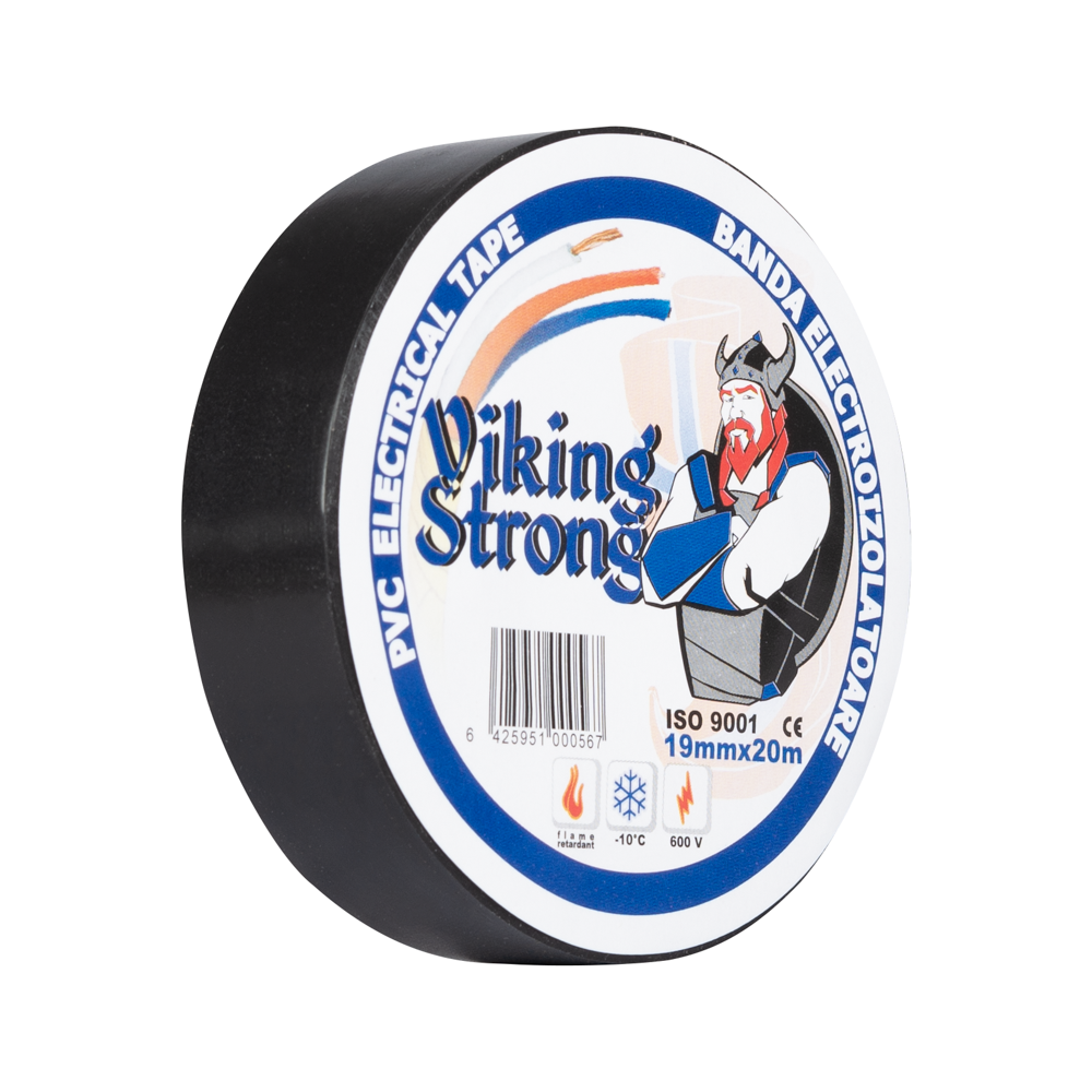 Bandă izolatoare IGN negru, 19 mm x 20 ml