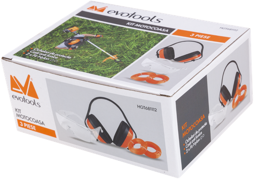 [P009960] Kit motocoasa 1 ochelari, casti de protectie, 2 role fir nylon.