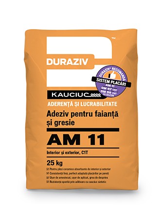 [P004218] DURAZIV AM 11 Adeziv pentru faianță și gresie, aditivat cu Kauciuc