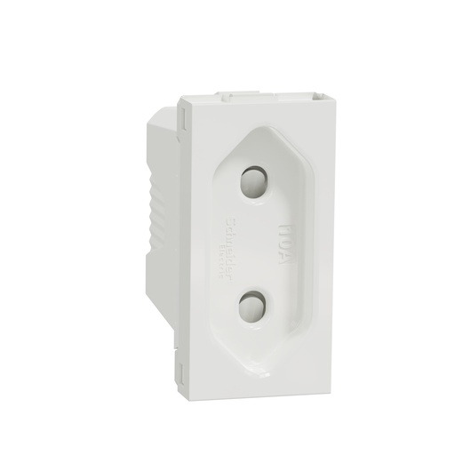 [P002956] Priză standard Italian alb Schneider NU303118 Unica, 10A, 2 poli, 1 modul