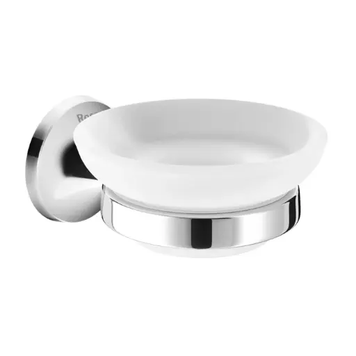[P010548] Săpunieră Roca classica sticla cu suport cromat