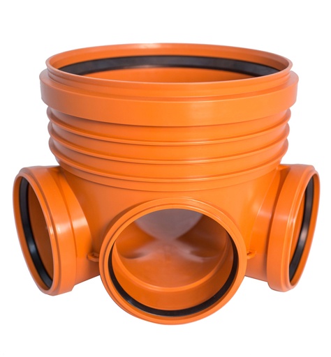 [P004167] Bază cămin Ø315 mm, 3 intrări și 1 ieșire, Ø160 mm