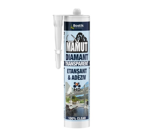 [P005527] Adeziv etanșant pentru suprafete multiple Bostik Mamut Diamant transparent, 290 ml