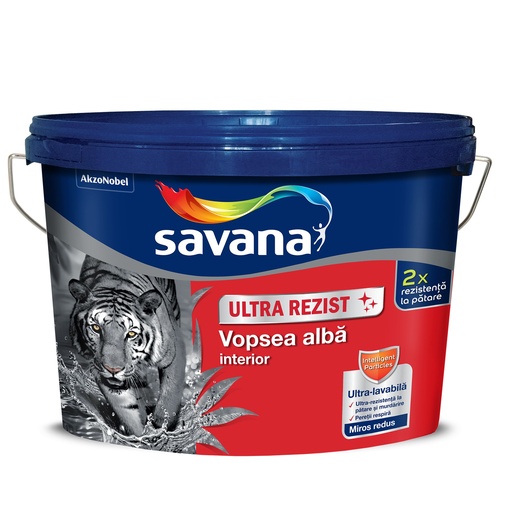 [P005054] Vopsea ultra-lavabilă albă pentru interior Savana Ultra Rezist, 2.5 l