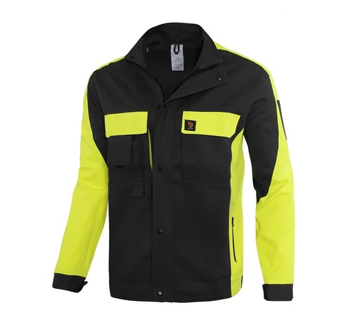 Jachetă - Geacă PROPLUS negru cu galben, 250 gr, bumbac