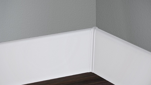 [P010508] Colț interior pentru plintă MDF, 60 mm, alb, 4 buc/set