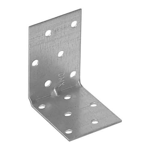 [P005122] Colțar/vinclu din oțel zincat perforat rigidizat, 60x60x40x1.5 mm