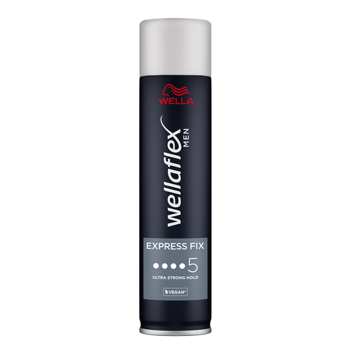 [P010146] Fixativ pentru coafat WELLAFLEX Men Express Fix, cu fixare ultra puternica, fixare: 5/5, 250 ml