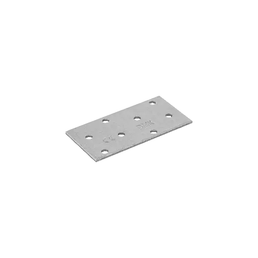 [P005130] Placă perforată plată din oțel zincat pentru de construcții lemn, 80x40x2 mm