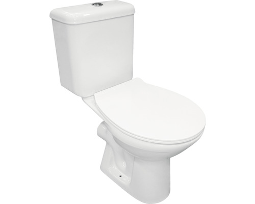 [P004254] Set vas WC Roca Neo, cu rezervor și capac WC, evacuare orizontală