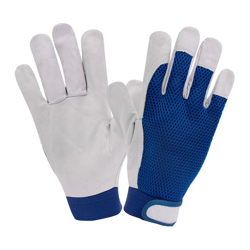 Manusi de protectie, Top Defender, X-Tec Blue Mesh, din piele fina, rezistente la uzura