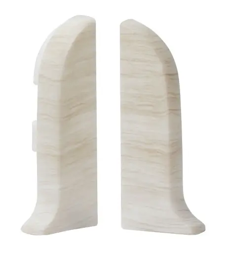 [P009217] Capăt din PVC stânga+dreapta pentru plintă parchet universal NG/SG 56 Arțar Patina, 2 buc/set