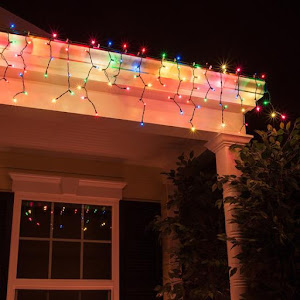 [ST_28863] Instalatie Craciun Cris, turturi 200 LED-uri multicolor, alb, 25% flash, 9.6 m + 5 ml alimentarea, interconectabila