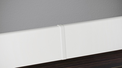 [P009279] Imbinare pentru plintă MDF, 60 mm, alb, 5 buc/set