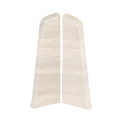 [P009225] Capăt PVC plintă stânga+dreapta plintă parchet SG 75 Stejar Dakota, 2 buc/set