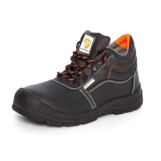 Bocanci de protectie Solid S1, din piele de bovina, cu bombeu metalic, talpa antistatica si antiderapanta