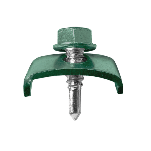 [P009294] Surub autoforant cap hexagonal 6,3x25, RAL 6005 (verde), montaj panouri gard 10 buc/punga