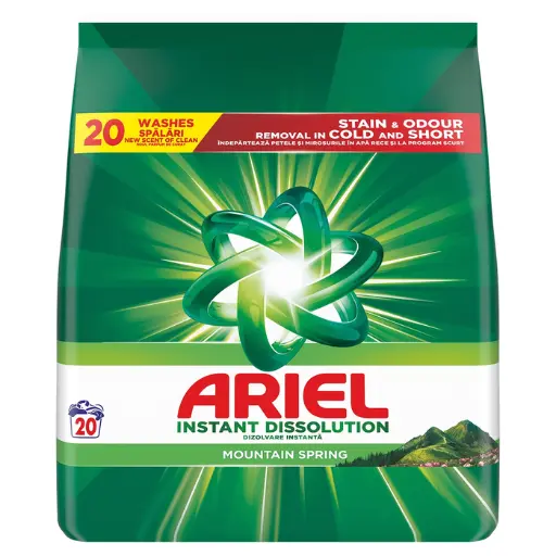 [P010364] ARIEL Mountain Spring, detergent automat de rufe, pudra, 20 spalari, 1.3 kg