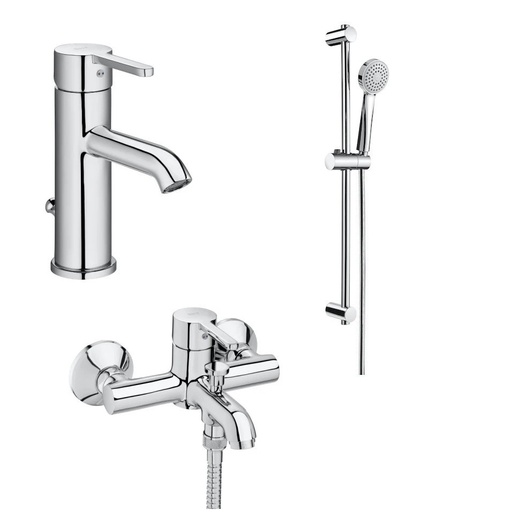 [P007151] Pachet baie 3 în1 Roca Carelia baterie lavoar + baterie cadă + set duș