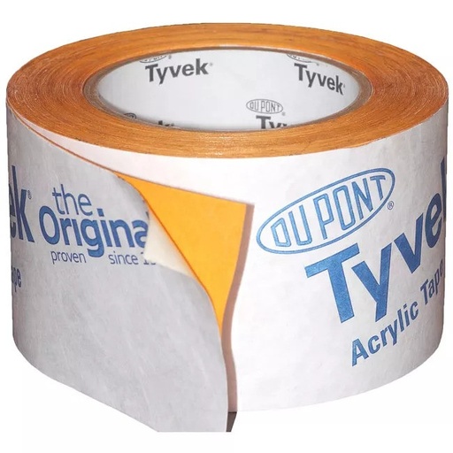 [P008740] Banda autoadeziva pe doubleside pentru membrane Tyvek®, respirație și AirGuard® pentru controlul vaporilor 50x25000mm