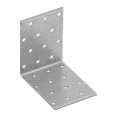 [P005118] Colțar/vinclu din oțel zincat perforat, 80x80x60x2 mm