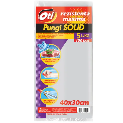 [P010116] Pungi alimentare congelator 5 l, 40x30 cm, 100 buc/set