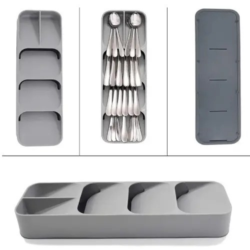 [P010883] Suport organizare montabil in sertar de bucătărie, 39x11.2x5.2 cm