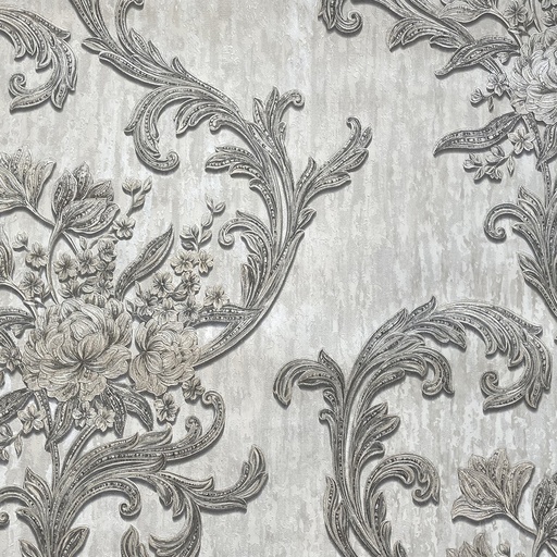 [P008519] Tapet de vinil Jennifer , decor ,  argintiu , 3-1033 , 10.05 mp/rola